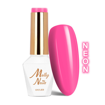 Lakier hybrydowy Molly Nails Fancy Fashion Splash Of Pink Neon HEMA/Di-HEMA Free 8g Nr 332