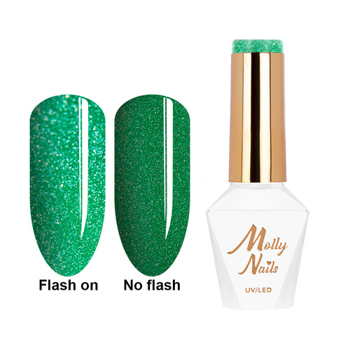 5+1gratis Lakier hybrydowy Molly Nails Flashing Lights Neon Botanic Fever HEMA/Di-HEMA Free 8g Nr 646