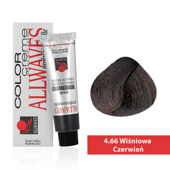 Farba do włosów Allwaves Cream Color wiśniowa czerwień 4.66 100 ml