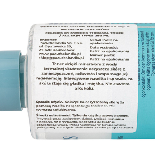 Tonik oczyszczający termalny do każdego typu skóry Purifying & Revitalizing Toner Celenes by Sweden 200ml