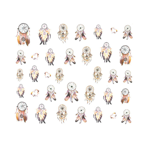 Naklejki wodne do paznokci łapacz snów A-1264