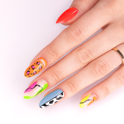 Lakier hybrydowy Molly Nails Neons Candy Pink HEMA/Di-HEMA Free 8g Nr 75