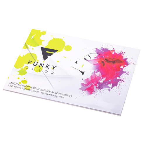 Karta paleta kolorów Funky Color odżywki do półtrwałej koloryzacji włosów w kremie