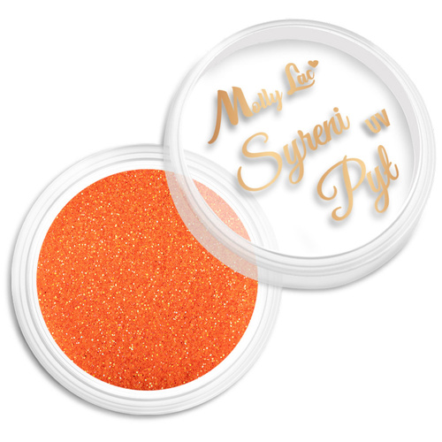 Pyłek do paznokci neonowy MollyLac Syreni Pył świecący w promieniach uv słoiczek 2,5 g Nr 3