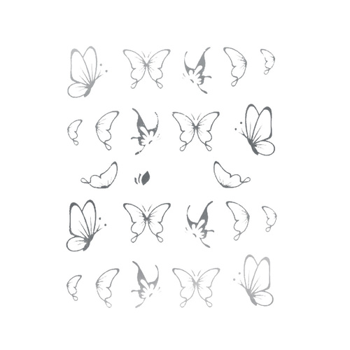 Naklejki wodne do paznokci motyle Y-052