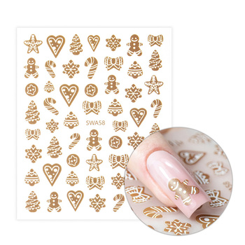 Naklejki do paznokci samoprzylepne świąteczne Molly Nails SWA58