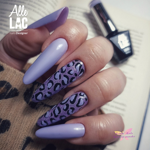 Pyłek lustrzany efekt do zdobień paznokci Glass Effect Allepaznokcie Lilac Nr 6