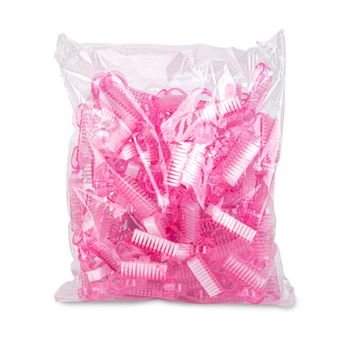 Szczoteczka do manicure i pyłu mała różowa 100szt