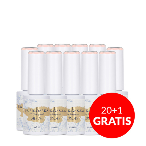 20+1gratis Lakier hybrydowy LED/UV Gel Polish Molly Nails @Bouquet by Laskovska Softly Flower HEMA/Di-HEMA Free 7g