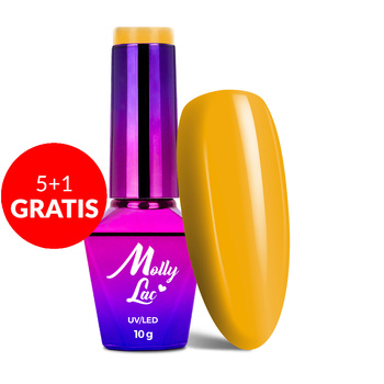 5+1gratis Lakier hybrydowy MollyLac Fancy Fashion Sunrush 10g Nr 336