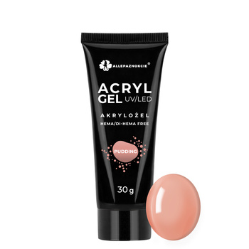 Powder Gel akrylożel Allepaznokcie HEMA/Di-HEMA Free Pudding 30ml