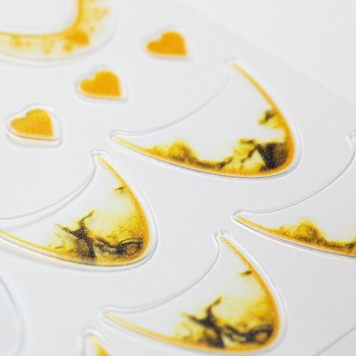 Naklejki samoprzylepne na paznokcie 5D/ French/ Francuska linia uśmiechu 20szt orange SD-2285