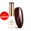 5+1gratis Lakier hybrydowy LED/UV Gel Polish Reds Cat Eye Red Nr 236 Molly Nails HEMA/Di-HEMA Free 8g