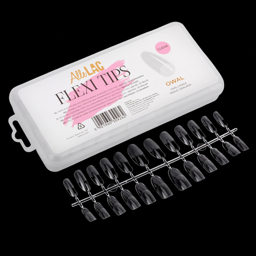 Tipsy do szybkiego przedłużania paznokci Flexi Tips AlleLac oval 240 szt