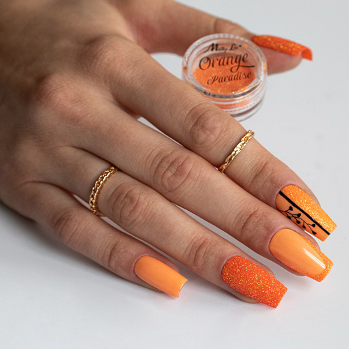 Pyłek do paznokci Orange Paradise MollyLac 1 g Nr 4