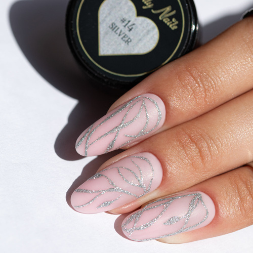 10+1gratis Pasta do zdobień ProArt Paste Molly Nails Silver HEMA/Di-HEMA Free 5g Nr 14