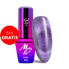 5+1gratis Magnetyczny lakier hybrydowy z efektem kociego oka Cat Eye Foxy Eyes Purple Light MollyLac 10g Nr 552
