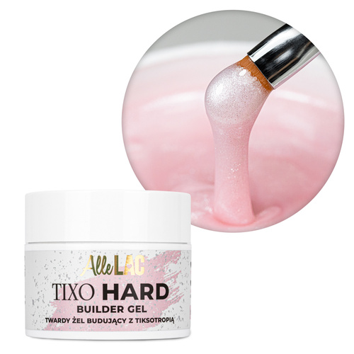 Żel budujący z tiksotropią AlleLac Tixo Hard Builder Gel Sparkle Light Pink 45g
