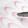 Gradientowe naklejki samoprzylepne na paznokcie/French/Ombre/Francuska linia uśmiechu 23szt. jasno różowe SD-1930