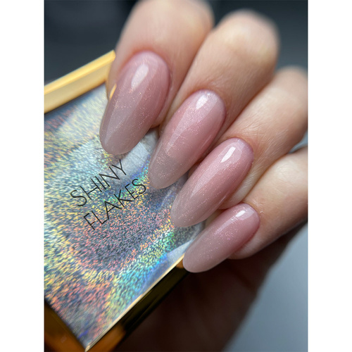 Żel budujący do paznokci HEMA/Di-HEMA Free z olejkiem z drzewa herbacianego MollyLac HerbaLine Shiny Flakes by Gosia Kruś 5g