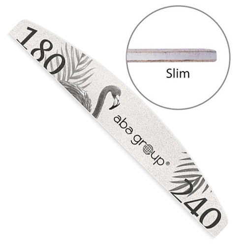 Pilnik do paznokci Bezpieczny Pakiet Slim łódka półksiężyc 180/240 Aba Group