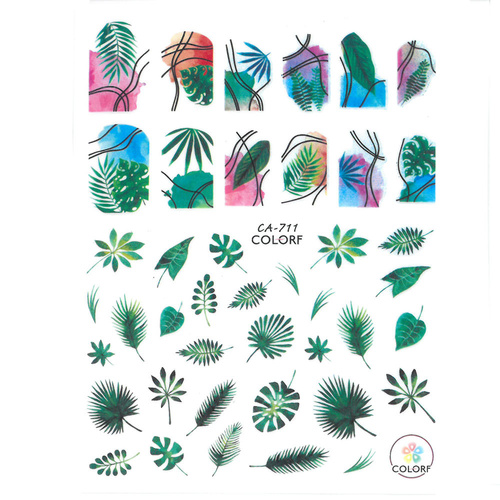 Naklejki do paznokci cienkie samoprzylepne liście CA-711