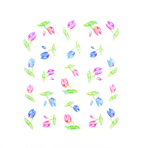 Naklejki biżuteryjne 5D samoprzylepne wypukłe akrylowe kwiaty Z-D3691