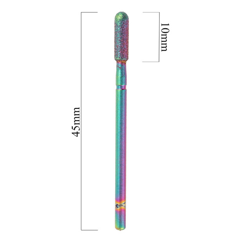 Frez diamentowy Unicorn tęczowy walec zaokrąglony Nr 21