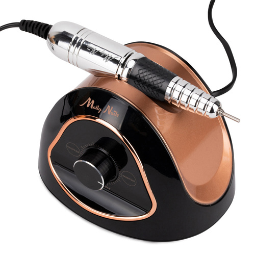 12sztuk Frezarka do paznokci 68W Molly Nails do manicure pedicure czarno-złota M15 45 000 obrotów