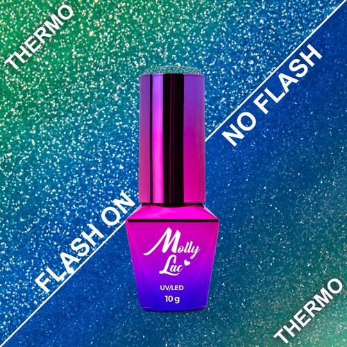 Lakier hybrydowy MollyLac Thermo Flashing Lights Stories 10 g Nr 696