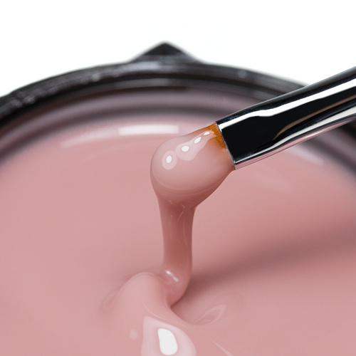 Budujący żel samopoziomujący twardy średniogęsty builder gel self leveling Molly Nails Coffee Blush HEMA/Di-HEMA Free 50 g