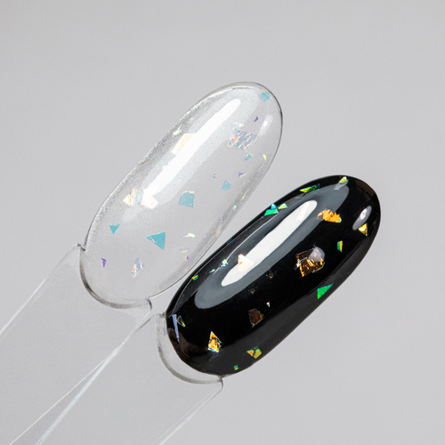 Top z efektem ciętej folii holo top no wipe AlleLac x Rosie Beauty 6g