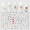 Naklejki do paznokci cienkie samoprzylepne walentynkowe F403