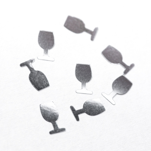 Ozdoba do paznokci kieliszki srebrne holo Molly Nails 2g