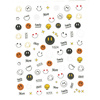 Naklejki do paznokci cienkie samoprzylepne emoji Nr 1024