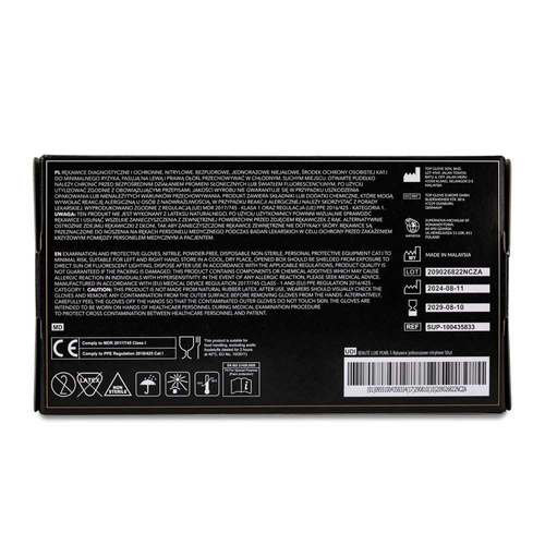 Rękawiczki jednorazowe nitrylowe diagnostyczne i ochronne Beaute Luxe rozmiar S perłowe 50 szt