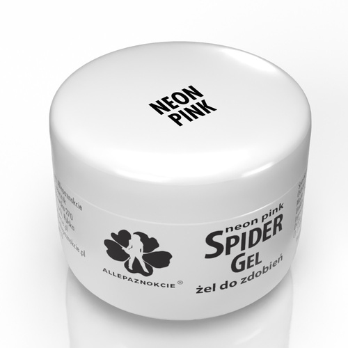 Żel do zdobień Spider Gel Allepaznokcie różowy neon pink 3ml