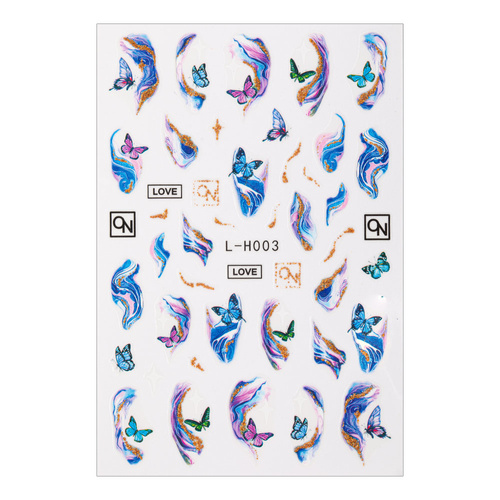 Naklejki do paznokci samoprzylepne motyle L-H003