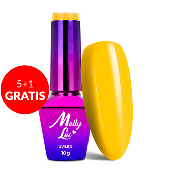 5+1gratis Lakier hybrydowy MollyLac Obsession Honey Diva 10g Nr 214