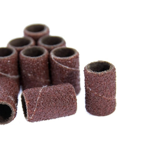 Kapturki do manicure i pedicure mandrele nakładki ścierne cylinder 6mm gradacja 120 brązowe 1000 szt.