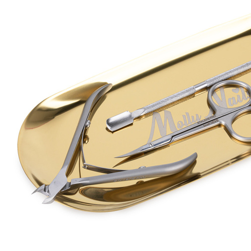 Metalowa tacka na narzędzia Molly Nails złota