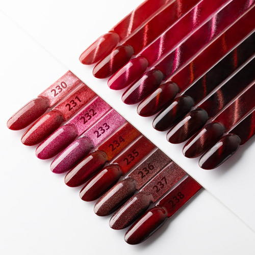 Lakier hybrydowy LED/UV Gel Polish Reds Cat Eye Red Nr 237 Molly Nails HEMA/Di-HEMA Free 8g