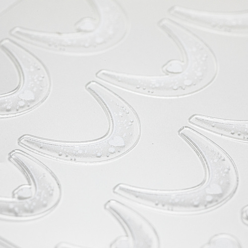 Naklejki samoprzylepne na paznokcie 5D/ French/ Francuska linia uśmiechu 20szt white SD-2289