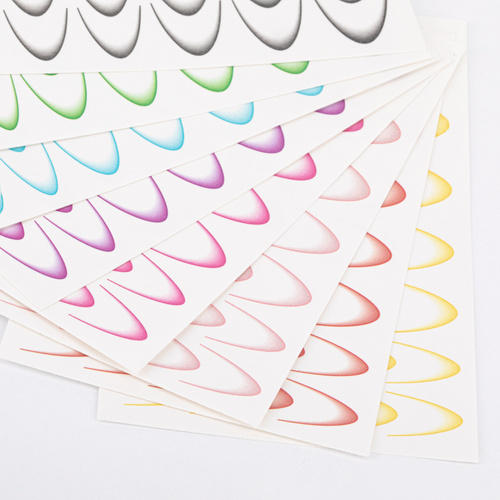 Gradientowe naklejki wodne na paznokcie/French/Ombre/Francuska linia uśmiechu zestaw 8 kolorów STZ40-STZ47