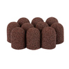 Kapturki ścierne do pedicure z bawełnianym środkiem 16mm gradacja 60 brązowe AlleMed 10 szt