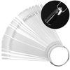 Wzornik próbnik wachlarz na kole do żeli lakierów hybryd i pyłków transparentny 50 szt