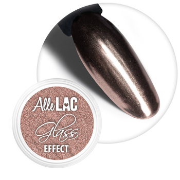 Pyłek lustrzany efekt do zdobień paznokci Glass Effect AlleLac Brown Nr 10