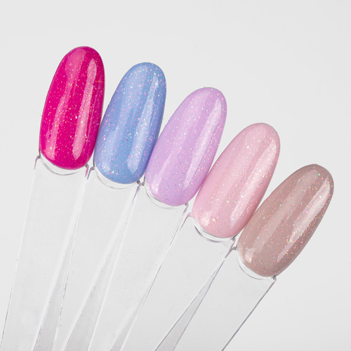 5+1gratis Top LED/UV no wipe brokatowy Molly Nails Sparkle Top Picante 10g