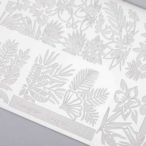 Blaszka do stempli ze wzorkami Finger Angel V28