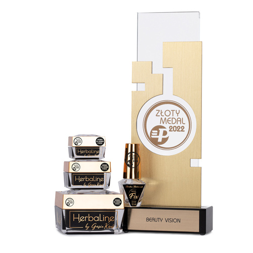 Żel budujący do paznokci HEMA/Di-HEMA Free z olejkiem z drzewa herbacianego Molly Nails HerbaLine Shiny Flakes by Gosia Kruś 15g